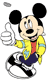Mickey flipping a coin