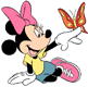Minnie Mouse, butterfly