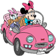 Minnie, Daisy in the car