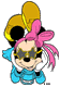 Minnie wearing star-shaped sunglasses