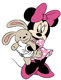 Minnie Mouse, stuffed rabbit
