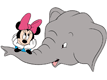 Minnie Mouse, elephant