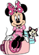 Minnie Mouse, Figaro with luggage