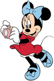 Minnie Mouse holding a classic camera