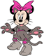 Minnie dressed as a cat for Halloween