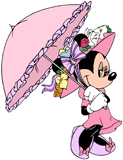 Minnie Mouse in her best Easter Sunday fashion