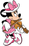 Cowgirl Minnie Mouse playing the fiddle