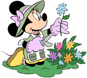 Minnie Mouse gardening