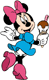 Minnie Mouse holding ice cream cone