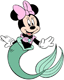 Minnie Mouse dressed as a mermaid