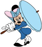 Minnie Mouse in formal dress with parasol from Nifty Nineties