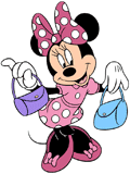 Minnie Mouse comparing purses