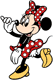 Minnie Mouse in red polka dot dress
