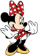 Minnie Mouse in red polka dot dress