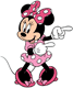 Minnie Mouse pointing