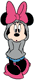Minnie Mouse wearing a sweatshirt