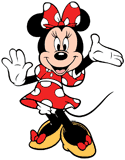 Minnie Mouse smiling and waving