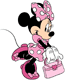 Minnie Mouse carrying a purse