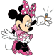 Minnie Mouse wearing a diamond ring