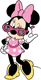 Minnie Mouse lowering her sunglasses