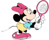 Minnie Mouse playing tennis