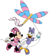Minnie, Daisy flying kites