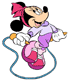 Minnie Mouse jumping rope