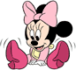 Baby Minnie wearing high heels