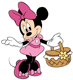 Minnie Mouse carrying a picnic basket