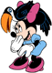 Minnie Mouse, toucan
