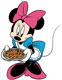 Minnie Mouse carrying a tray of cookies