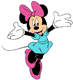 Minnie Mouse jumping for joy
