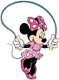 Minnie Mouse jumping rope