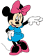 Minnie Mouse holding out one arm