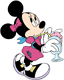 Minnie Mouse drinking a milkshake