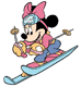 Minnie Mouse skiing