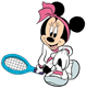Playing tennis