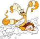 Cogsworth, Lumiere in the snow