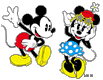 Mickey courting Minnie