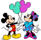 Mickey, Minnie balloons