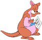 Roo offers Kanga a mother's day card