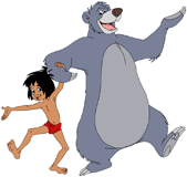 Mowgli and Baloo dancing