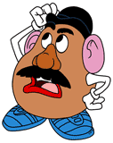 Mr. Potato Head scratching his head