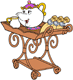 Mrs. Potts on cart