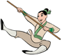 Mulan kicking