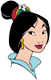 Mulan's face all made up