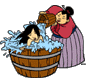 Mulan in the bath