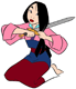 Mulan cutting her hair