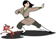 Mulan, Mushu training