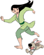 Mulan, Little Brother running